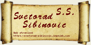 Svetorad Sibinović vizit kartica
